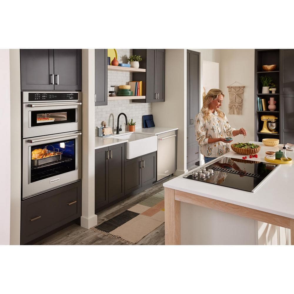 30 In. Electric Wall Oven and Microwave Combo in Stainless Steel with Air Fry Mode