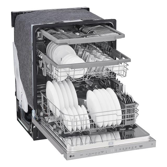 24 In. Top Control Standard Dishwasher with Quadwash in Stainless Steel