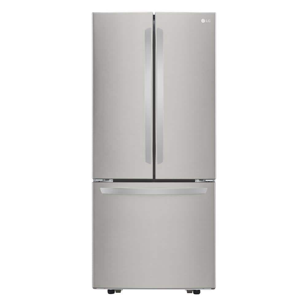 30 In. W 22 Cu. Ft. French Door Refrigerator with Ice Maker in Stainless Steel