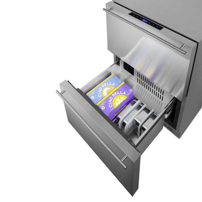 3.9 Cu. Ft. Drawer Refrigerator with Freezer in Stainless Steel