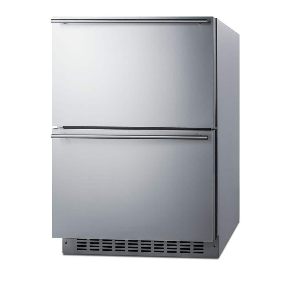 3.9 Cu. Ft. Drawer Refrigerator with Freezer in Stainless Steel