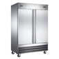 54 In. W 47 Cu. Ft. Commercial Freezerless Refrigerator in Stainless Steel