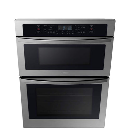30 In. 1.9/5.1 Cu. Ft. Wi-Fi Connected Electric Microwave Combination Wall Oven in Stainless Steel