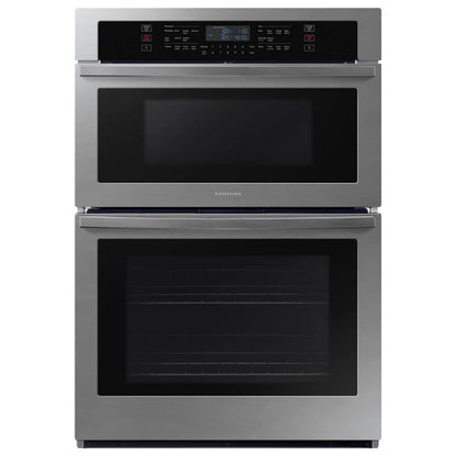 30 In. 1.9/5.1 Cu. Ft. Wi-Fi Connected Electric Microwave Combination Wall Oven in Stainless Steel