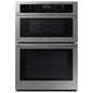 30 In. 1.9/5.1 Cu. Ft. Wi-Fi Connected Electric Microwave Combination Wall Oven in Stainless Steel