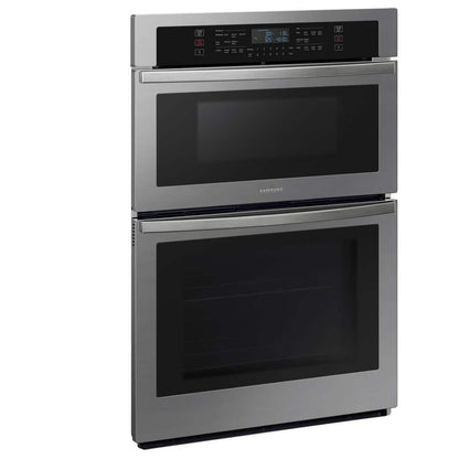 30 In. 1.9/5.1 Cu. Ft. Wi-Fi Connected Electric Microwave Combination Wall Oven in Stainless Steel