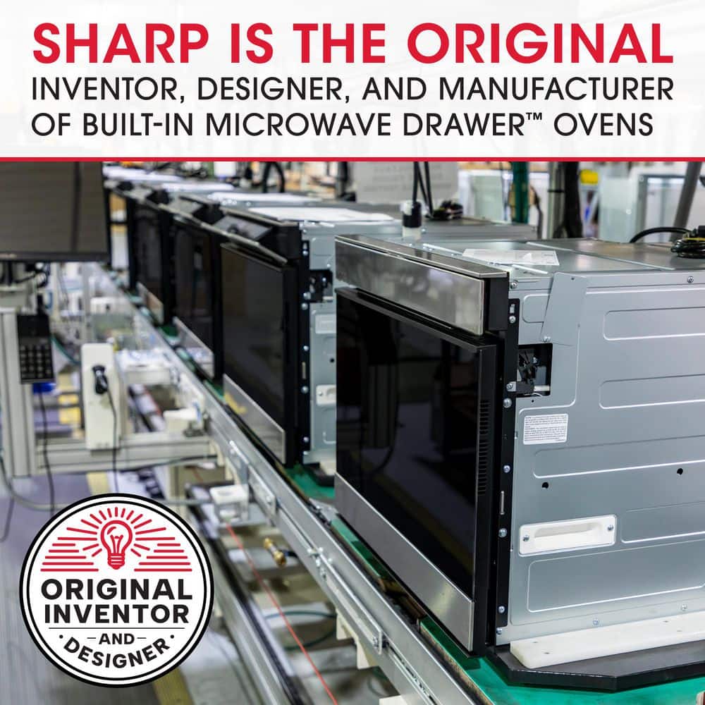1.2 Cu. Ft. 24 In. Microwave Drawer with Concealed Controls, Built-In Stainless Steel with Sensor Cooking
