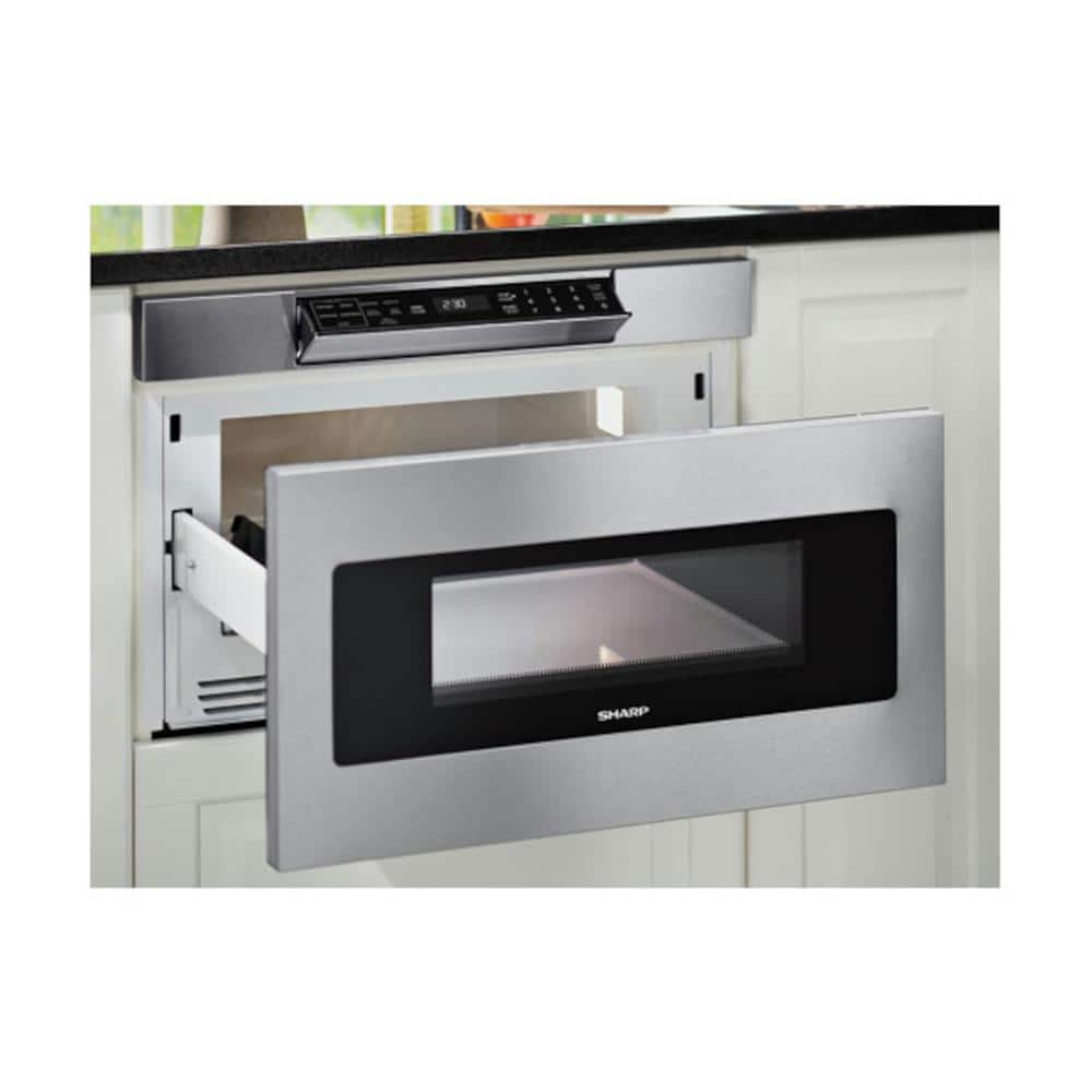 30 In. W 1.2 Cu. Ft. Built-In Microwave Drawer with Easy Touch Control in Real Stainless