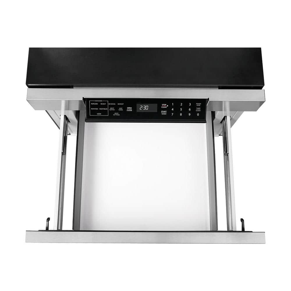 30 In. W 1.2 Cu. Ft. Built-In Microwave Drawer with Easy Touch Control in Real Stainless