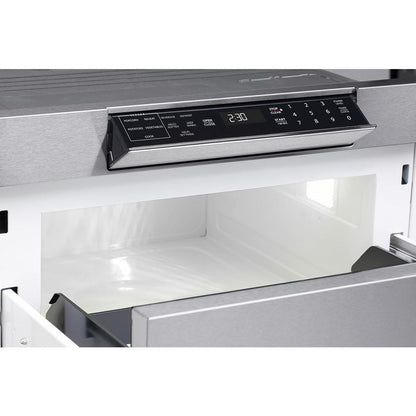 30 In. W 1.2 Cu. Ft. Built-In Microwave Drawer with Easy Touch Control in Real Stainless