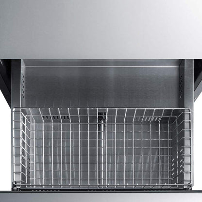 4.8 Cu. Ft. under Counter Double Drawer Refrigerator in Stainless Steel, ADA Compliant