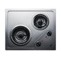 21 In. Coil Electric Cooktop in Stainless Steel with 2 Elements, 220-Volt