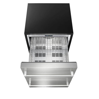 24 In. 5.4 Cu. Ft. Double Drawer Built-In or Freestanding Refrigerator in Stainless Steel
