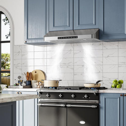 42 In. 900 CFM Ducted under Cabinet Range Hood in Stainless Steel with 3 -Way Venting and Removable LED