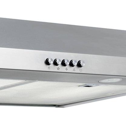 Caprelo 30 In. 320 CFM Convertible under Cabinet Range Hood in Stainless Steel with LED Lighting and Charcoal Filter