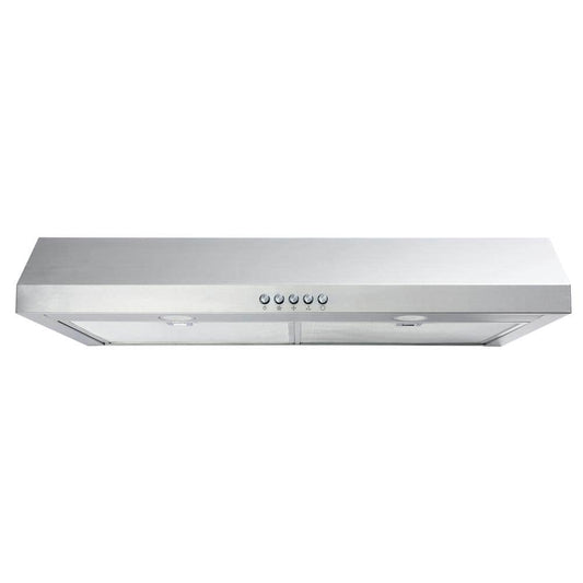 Caprelo 30 In. 320 CFM Convertible under Cabinet Range Hood in Stainless Steel with LED Lighting and Charcoal Filter