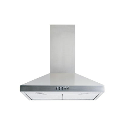 Siena 30 In. 350CFM Convertible Pyramid Wall Mount Range Hood in Stainless Steel with Charcoal Filter and LED Lighting
