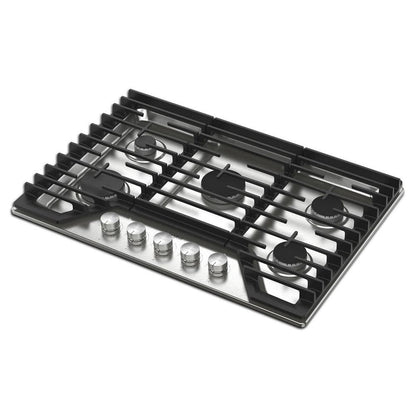 30 In. 5-Burners Recessed Gas Cooktop in Stainless Steel with Speedheat Burner