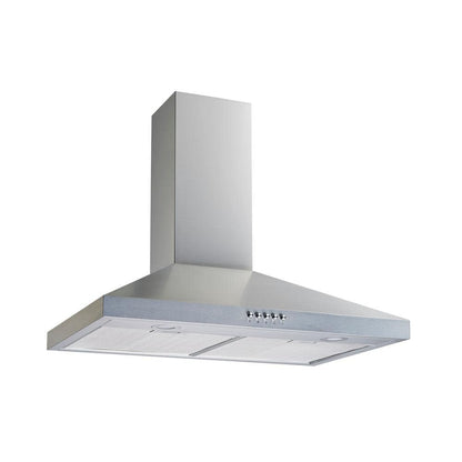 30 In. 300 CFM Convertible Wall Mount Range Hood in Stainless Steel with Mesh Filters and Push Button Control