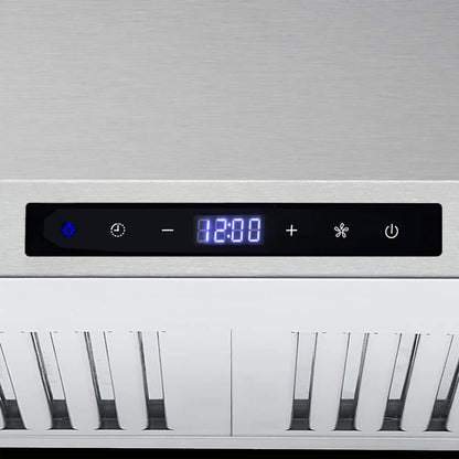 30 In. Vista Collection 380 CFM Ducted Wall Mount Range Hood, Touch Controls, LED Lights, Stainless Steel