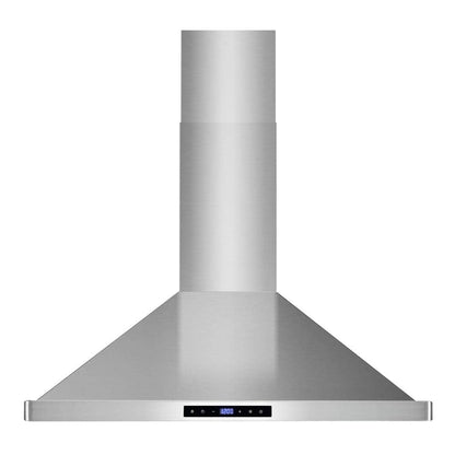 30 In. Vista Collection 380 CFM Ducted Wall Mount Range Hood, Touch Controls, LED Lights, Stainless Steel