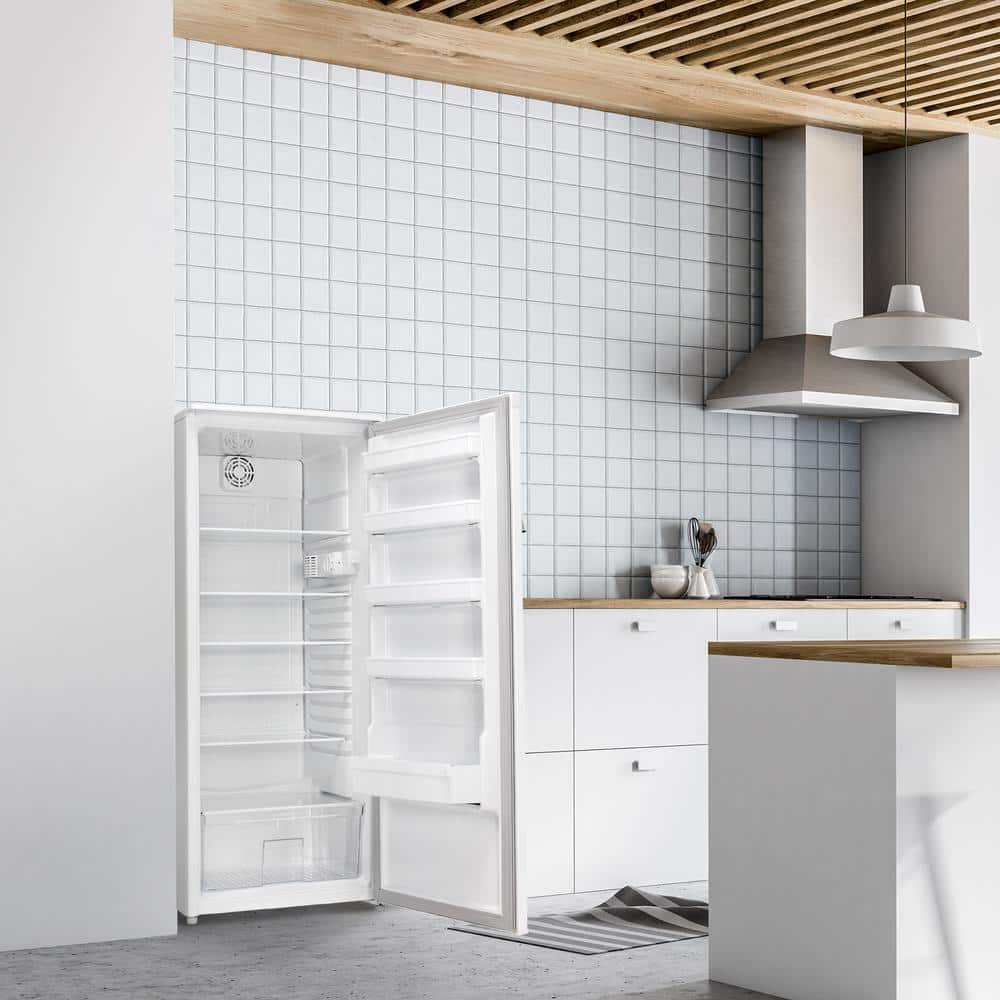 Designer 24 In. W 11.0 Cu. Ft. Freezerless Refrigerator in White, Counter Depth