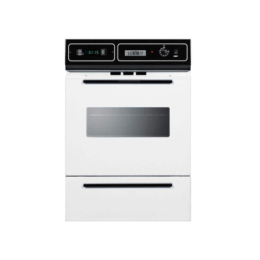 24 In. Single Gas Wall Oven in White