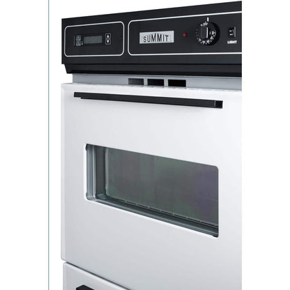24 In. Single Gas Wall Oven in White