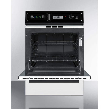 24 In. Single Gas Wall Oven in White