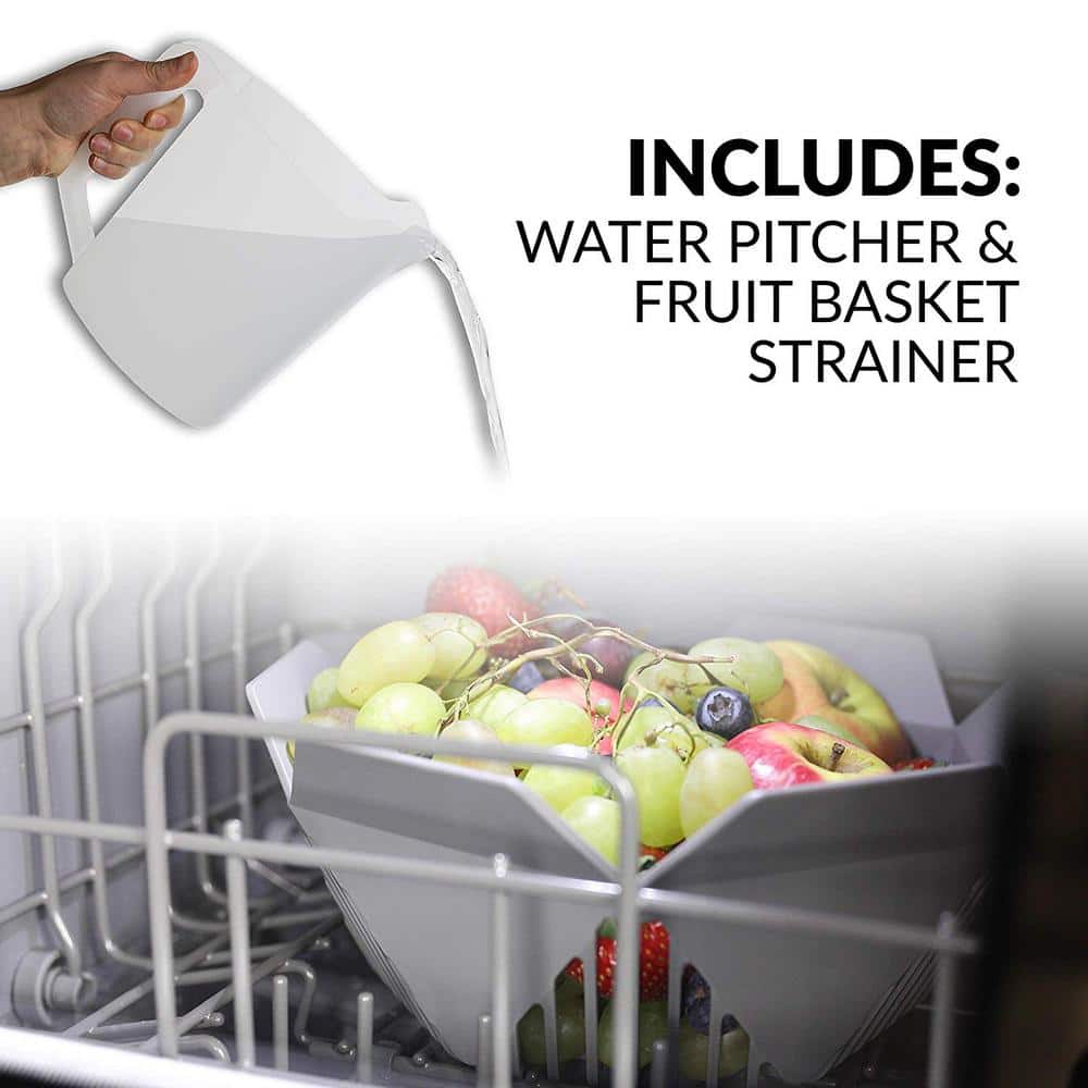 24 In. White Digital Portable 120-Volt Dishwasher with 5-Cycles with 2-Place Setting Capacity