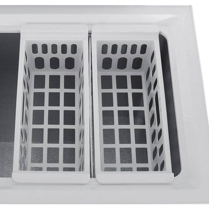 5.0 Cu. Ft. Manual Defrost Chest Freezer with LED Light in White Garage Ready