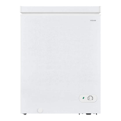 5.0 Cu. Ft. Manual Defrost Chest Freezer with LED Light in White Garage Ready