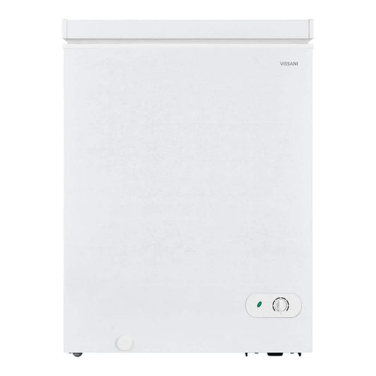 5.0 Cu. Ft. Manual Defrost Chest Freezer with LED Light in White Garage Ready