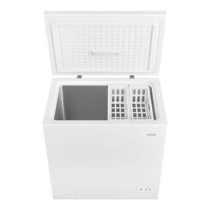 7.0 Cu. Ft. Manual Defrost Chest Freezer with LED Light in White Garage Ready