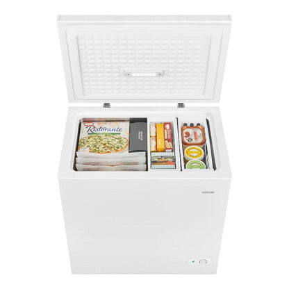 7.0 Cu. Ft. Manual Defrost Chest Freezer with LED Light in White Garage Ready