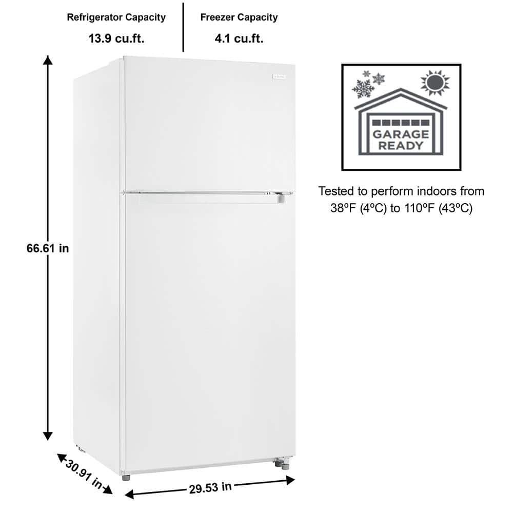 18 Cu. Ft. Top Freezer Refrigerator DOE in White