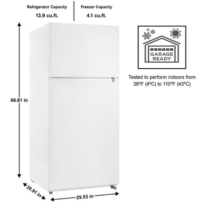 18 Cu. Ft. Top Freezer Refrigerator DOE in White